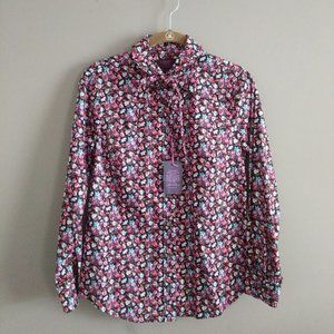 J. Crew Sz 2 NWT Ruffle Shirt Liberty Art Fabrics